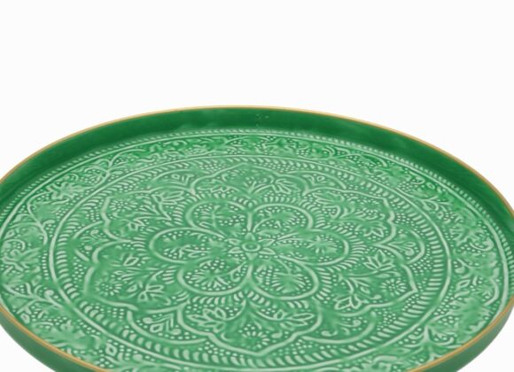 Green Metal Tray