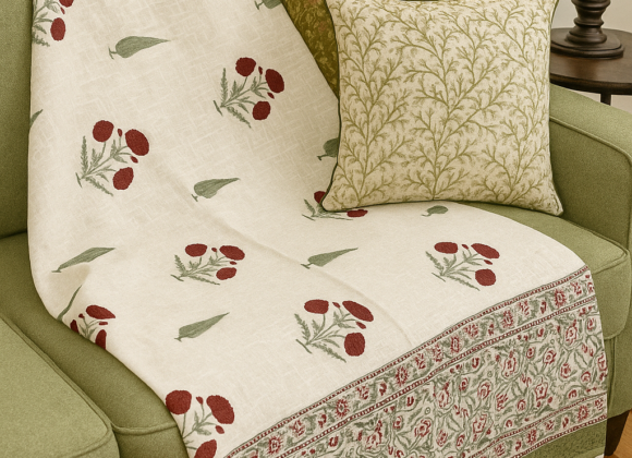 Poppy Cotton Throw